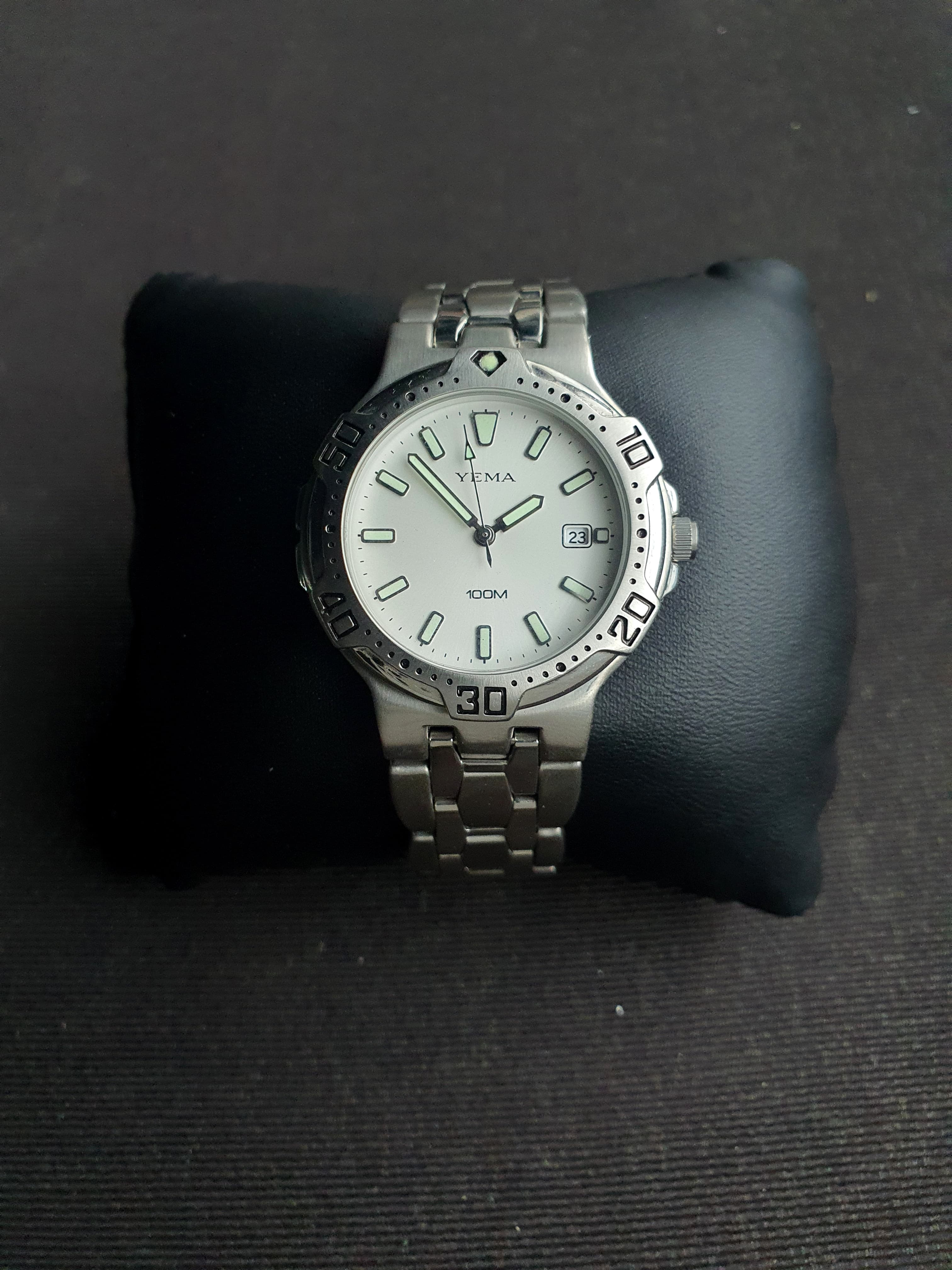 Yema Gents Watch Silver Chain White Dial Quartz Watch