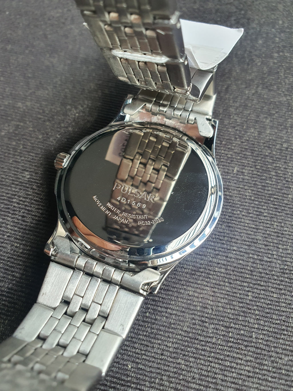 Pulsar Sub Brand Of Seiko Silver Chain 40mm Black Dial Quartz Watch