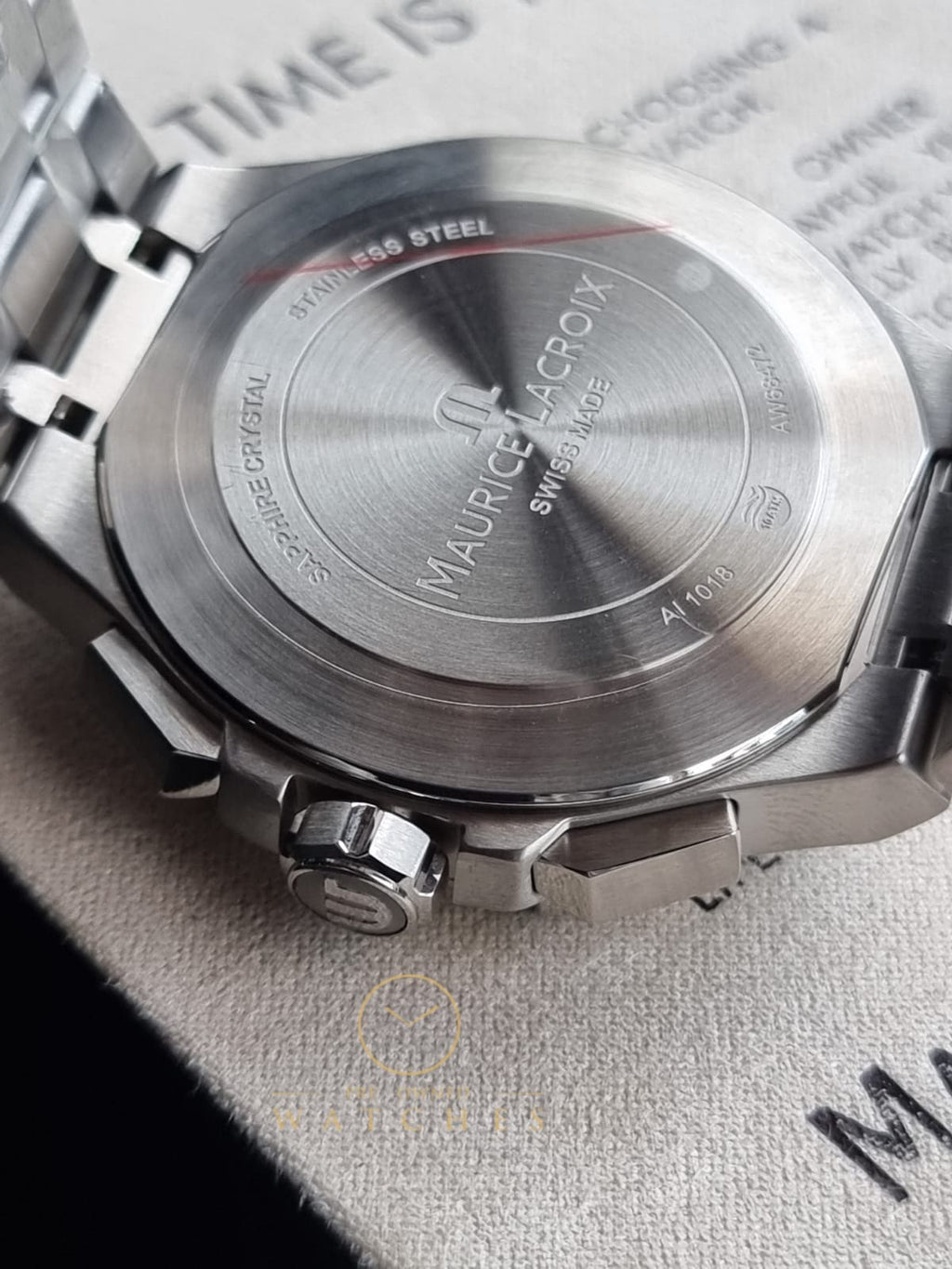 Maurice Lacroix Aikon Silver Stainless Steel Grey Dial Chronograph Quartz Watch for Gents - AI1018-SS002-330-1