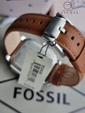 FOSSIL MULTIFUNCTION BROWN LEATHER WATCH BQ2658