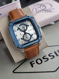 FOSSIL MULTIFUNCTION BROWN LEATHER WATCH BQ2658