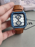 FOSSIL MULTIFUNCTION BROWN LEATHER WATCH BQ2658