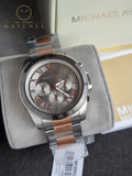 Michael Kors Men’s Quartz Two-tone Stainless Steel Grey Dial 44mm Watch MK8902