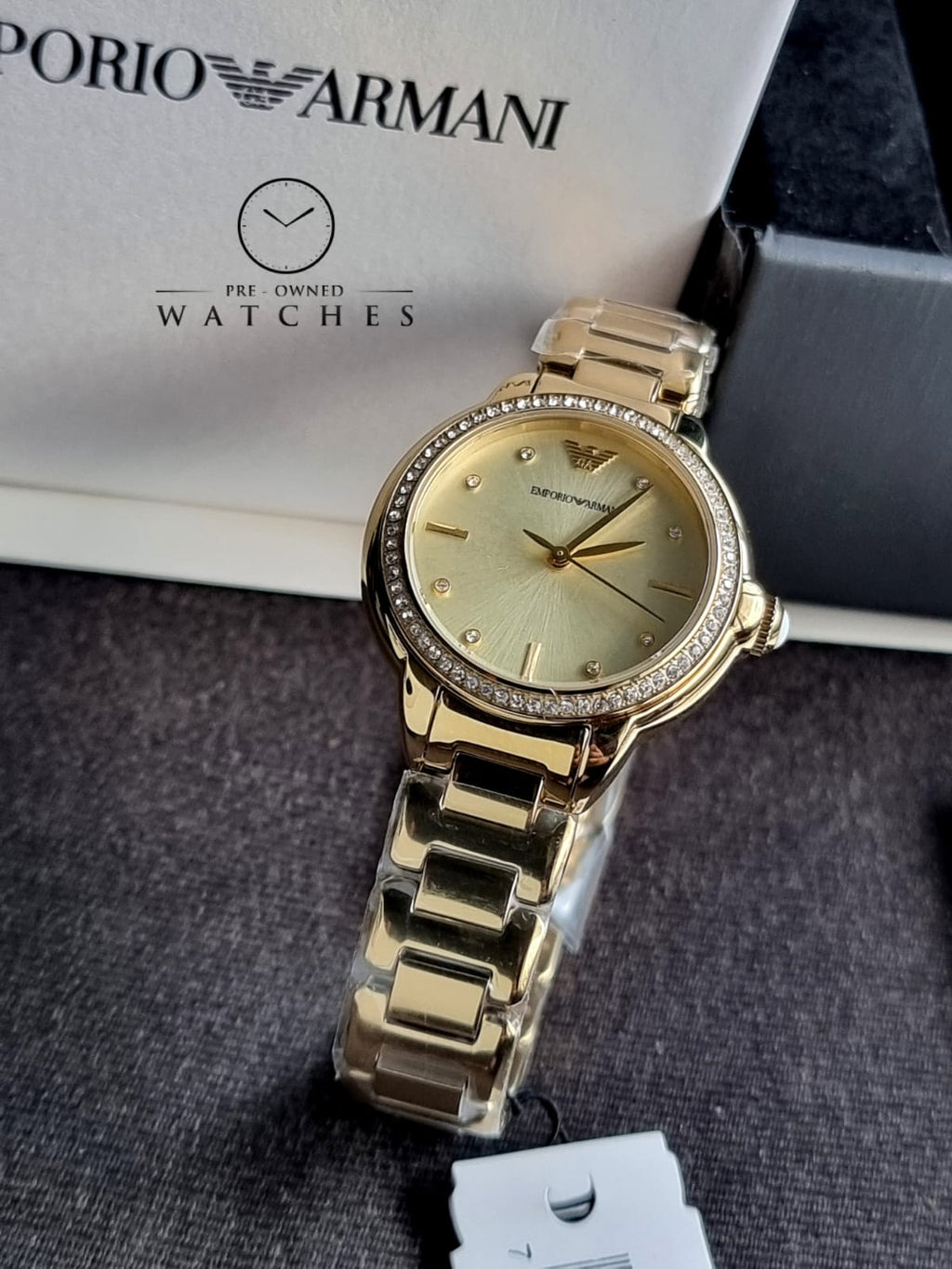 Emporio Armani Women’s Quartz Gold Stainless Steel Cream Dial 32mm Watch AR11609