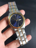 Pulsar 36mm Blue Dial Silver Chain Quartz Watch