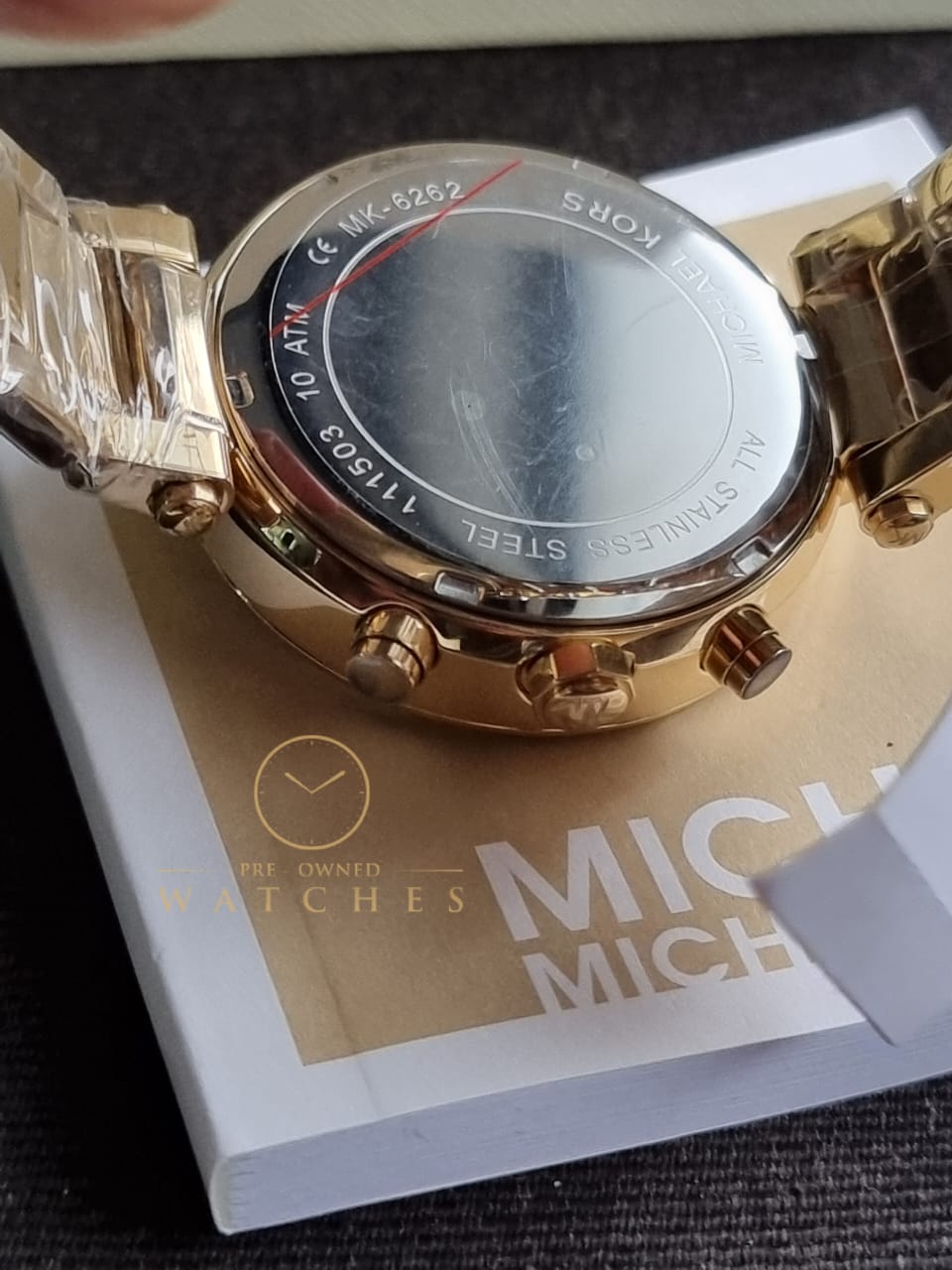 Michael Kors Women’s Quartz Gold Stainless Steel Blue Dial 39mm Watch MK6262