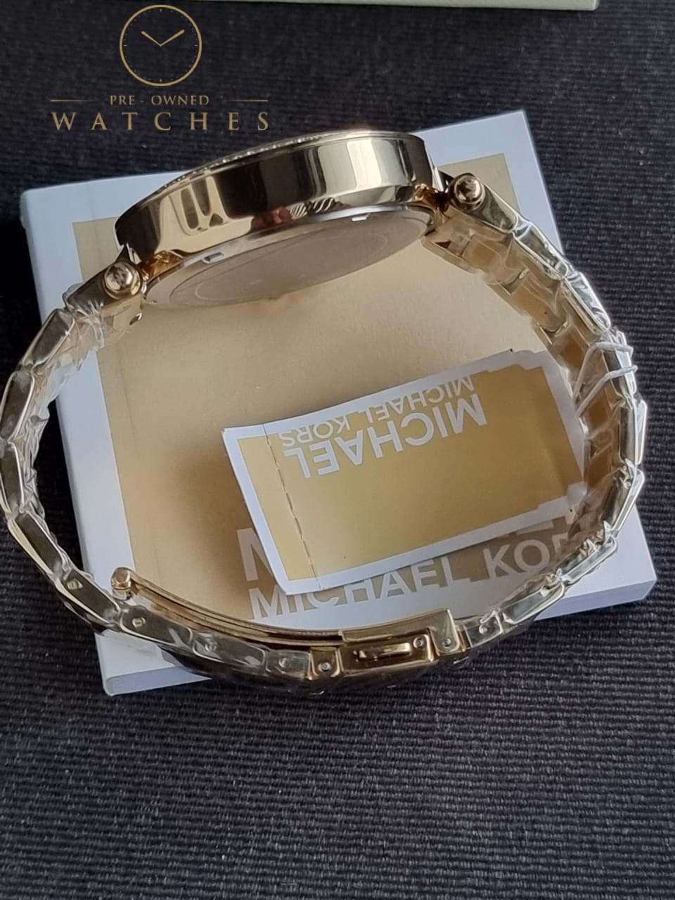 Michael Kors Women’s Quartz Gold Stainless Steel Blue Dial 39mm Watch MK6262
