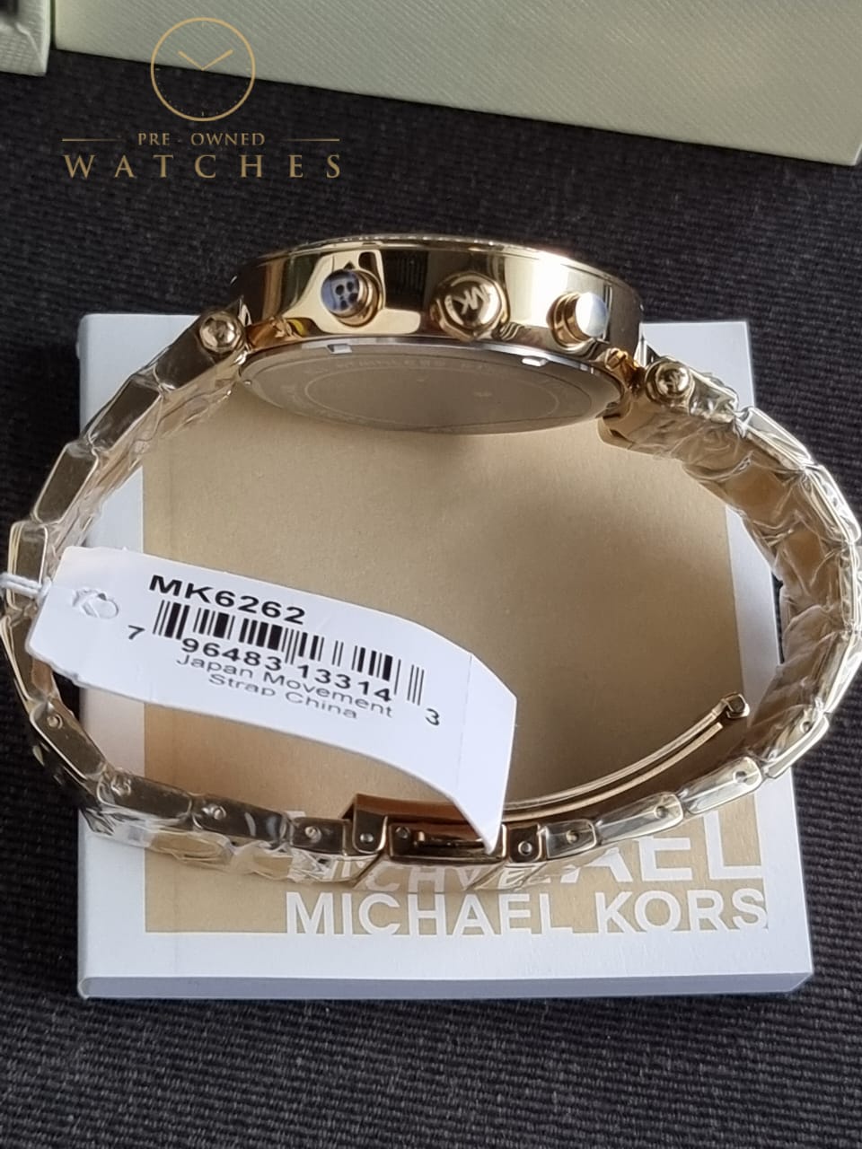 Michael Kors Women’s Quartz Gold Stainless Steel Blue Dial 39mm Watch MK6262