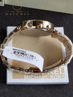 Michael Kors Women’s Quartz Gold Stainless Steel Blue Dial 39mm Watch MK6262