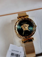 Versace Women’s Quartz Swiss Made Stainless Steel Green Dial 37mm Watch VEDV00819