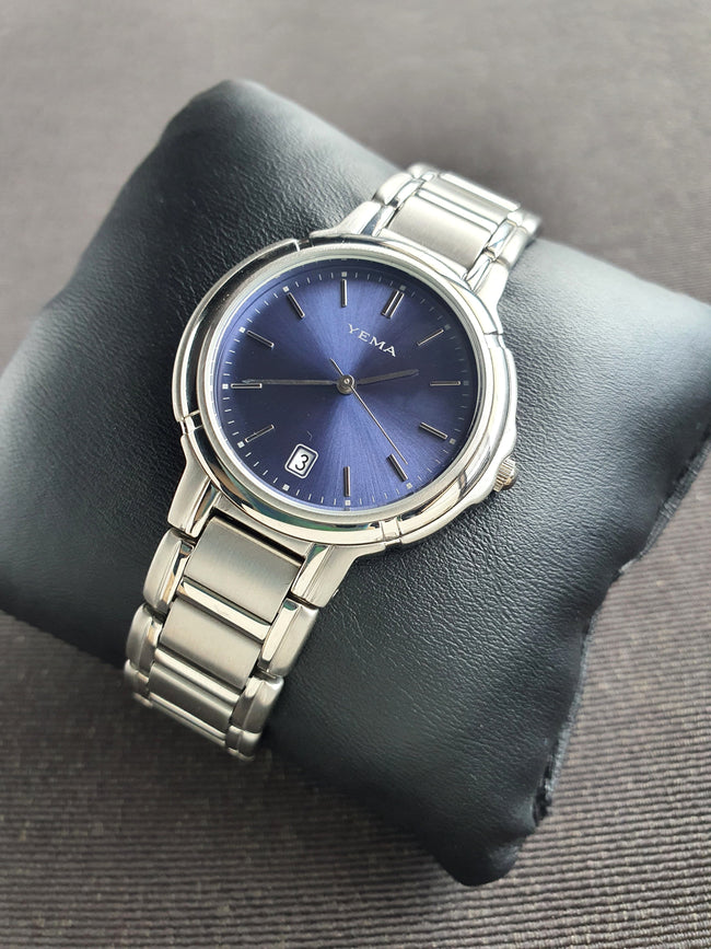 Yema Gents Watch Blue Dial 36mm Quartz Watch Hover Image