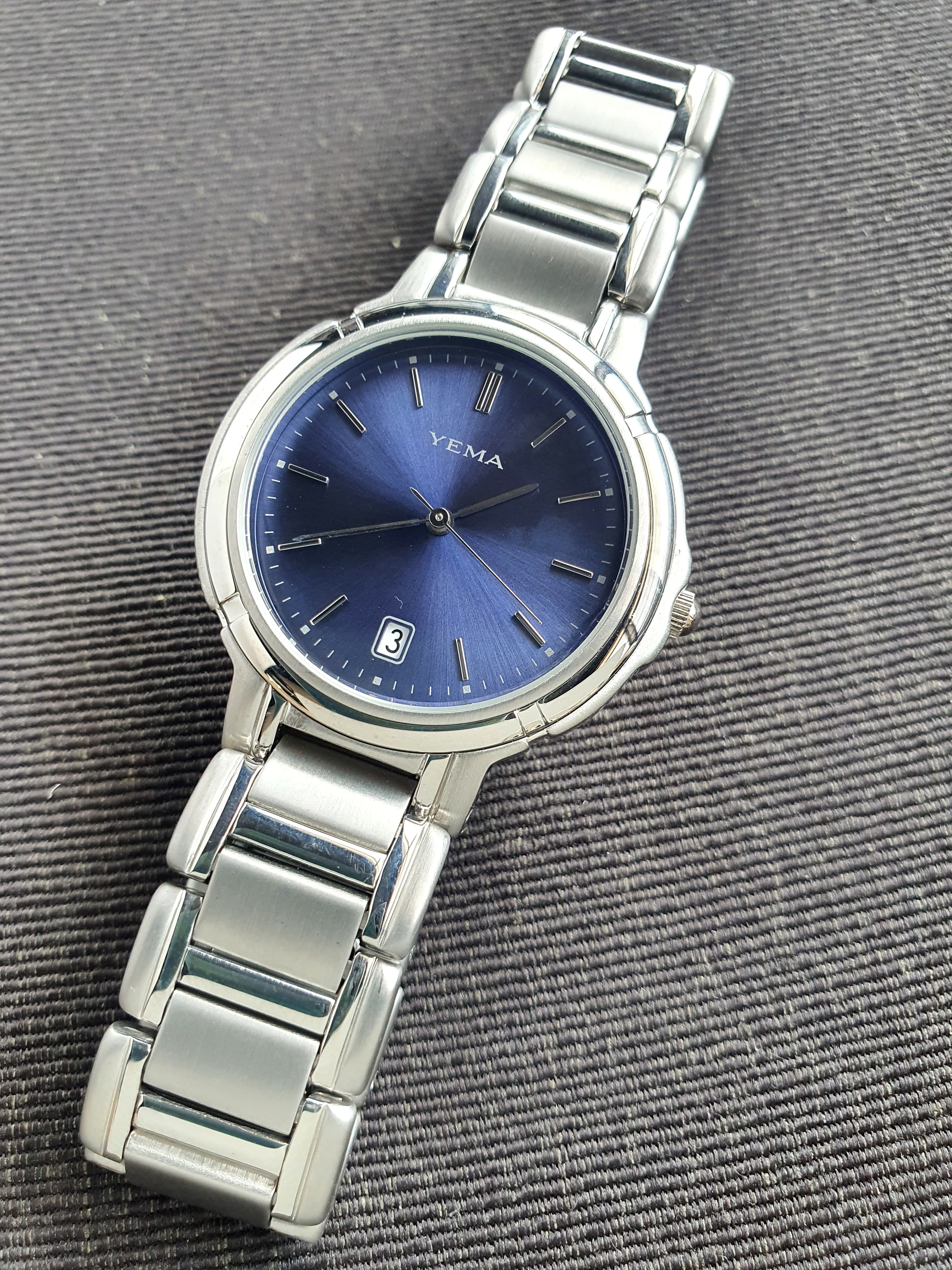 Yema Gents Watch Blue Dial 36mm Quartz Watch