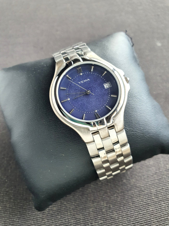 Yema Gents Watch Dark Blue Dial Stainless Steel Quartz Watch Main Image