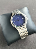 Yema Gents Watch Dark Blue Dial Stainless Steel Quartz Watch