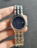 Yema Gents Watch Dark Blue Dial Stainless Steel Quartz Watch