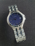 Yema Gents Watch Dark Blue Dial Stainless Steel Quartz Watch