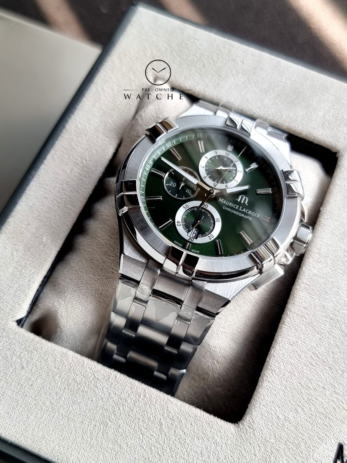 MAURICE LACROIX AI1018-SS002-630-1 Aikon Quartz Chronograph Watch for Men