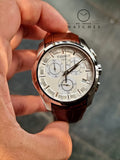 TISSOT T035.617.16.031.00 MEN'S COUTURIER CHRONOGRAPH BROWN LEATHER WATCH