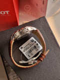 TISSOT T035.617.16.031.00 MEN'S COUTURIER CHRONOGRAPH BROWN LEATHER WATCH