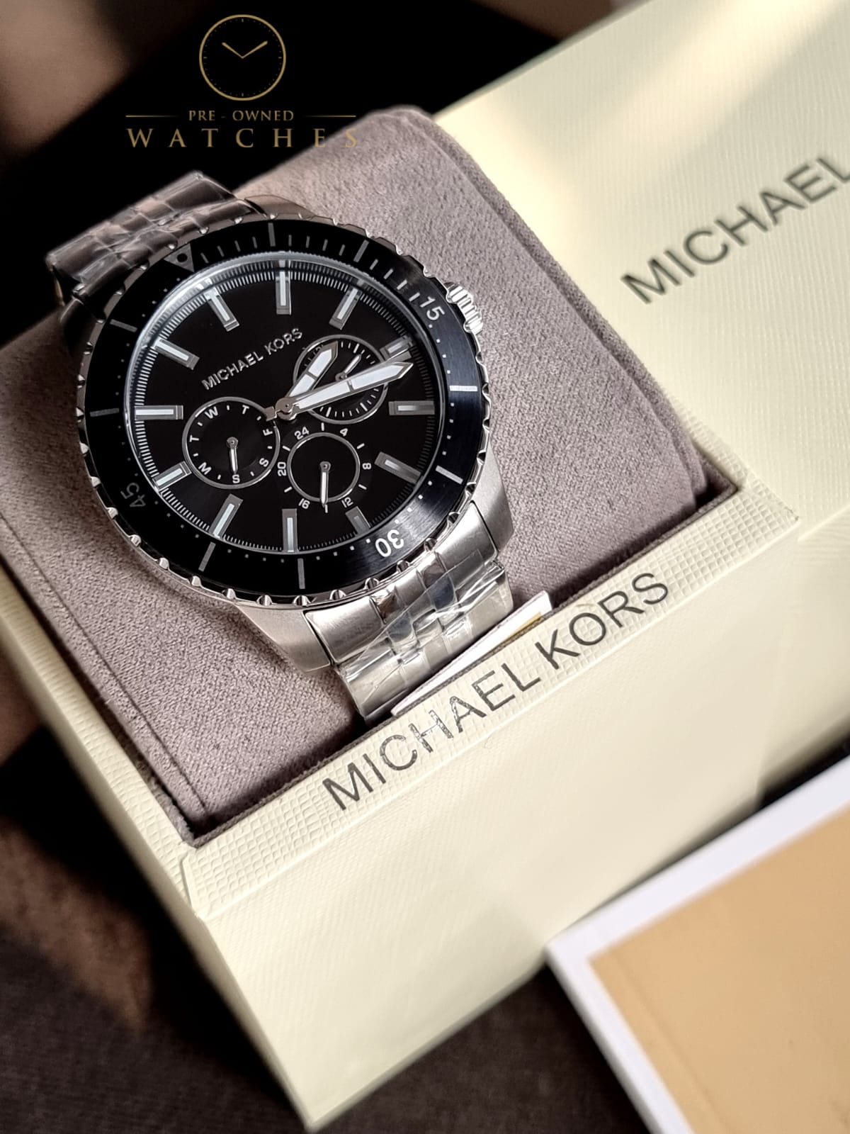 MICHAEL KORS Cunningham Quartz Black Dial Men's Watch MK7156