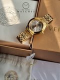 Versace Men’s Quartz Swiss Made Gold Stainless Steel Silver Dial 42mm Watch VEVK00720