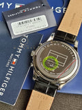 Tommy Hilfiger Men’s Quartz Black Leather Strap Black Dial 44mm Watch 1710502