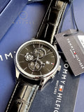 Tommy Hilfiger Men’s Quartz Black Leather Strap Black Dial 44mm Watch 1710502