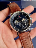 Tommy Hilfiger Men’s Quartz Leather Strap Blue Dial 44mm Watch 1710393