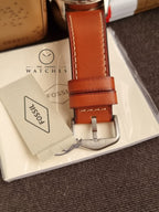Fossil Men’s Quartz Leather Strap Blue Dial 46mm Watch FS5607