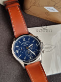 Fossil Men’s Quartz Leather Strap Blue Dial 46mm Watch FS5607