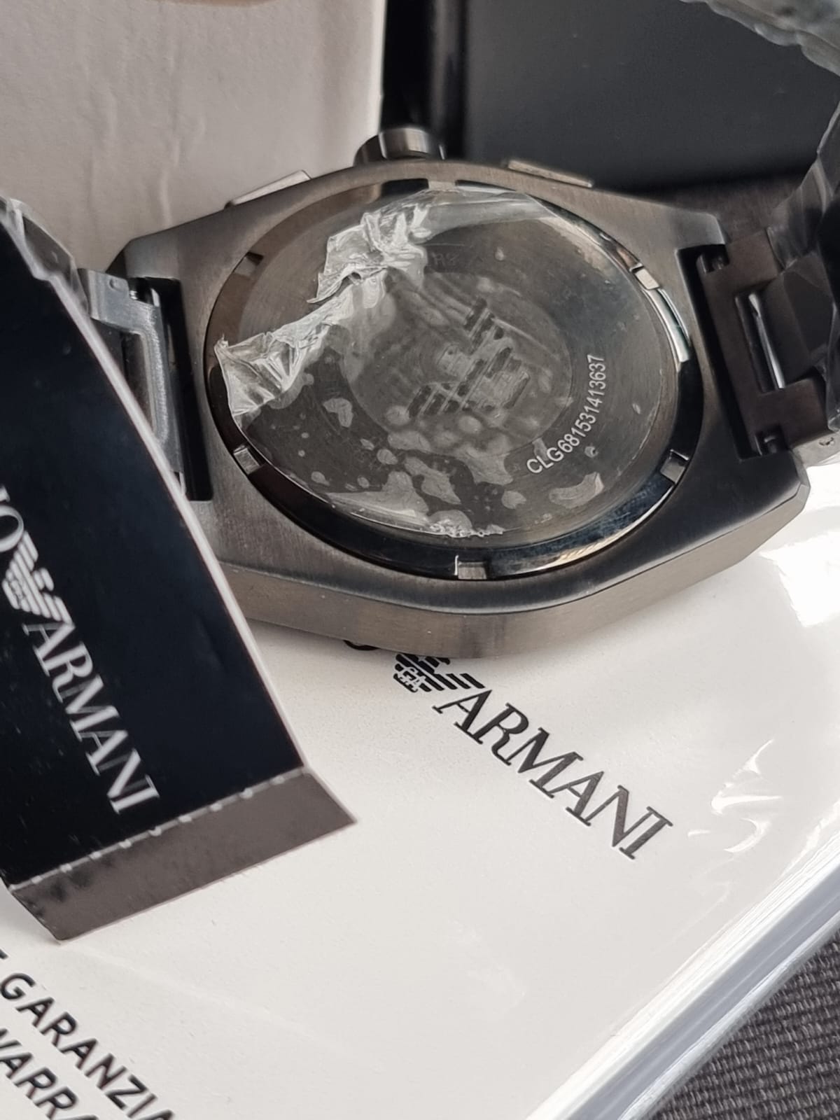 Emporio Armani Men’s Quartz Black Stainless Steel Blue Dial 43mm Watch AR11561