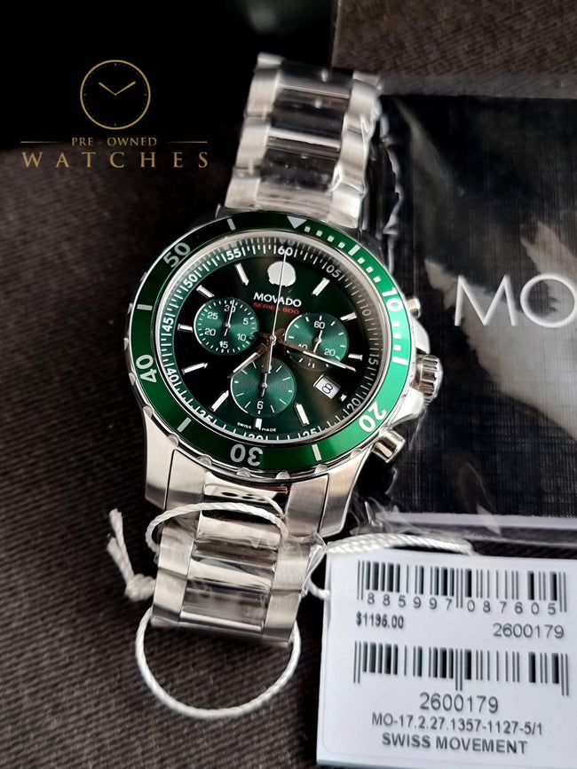 Movado Series 800 Men's Watch - Swiss Quartz Chronograph Movement, Stainless Steel Link Bracelet 2600179 Main Image