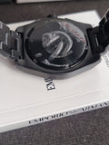 Emporio Armani Men’s Quartz Black Stainless Steel Green Dial 43mm Watch AR11562