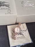 BURBERRY ROSE GOLD SWISS STAINLESS STEEL BRACELET DESIGNER LADIES WATCH BU10116