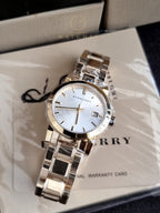 BURBERRY White Dial Gold-tone Ladies Watch BU9103