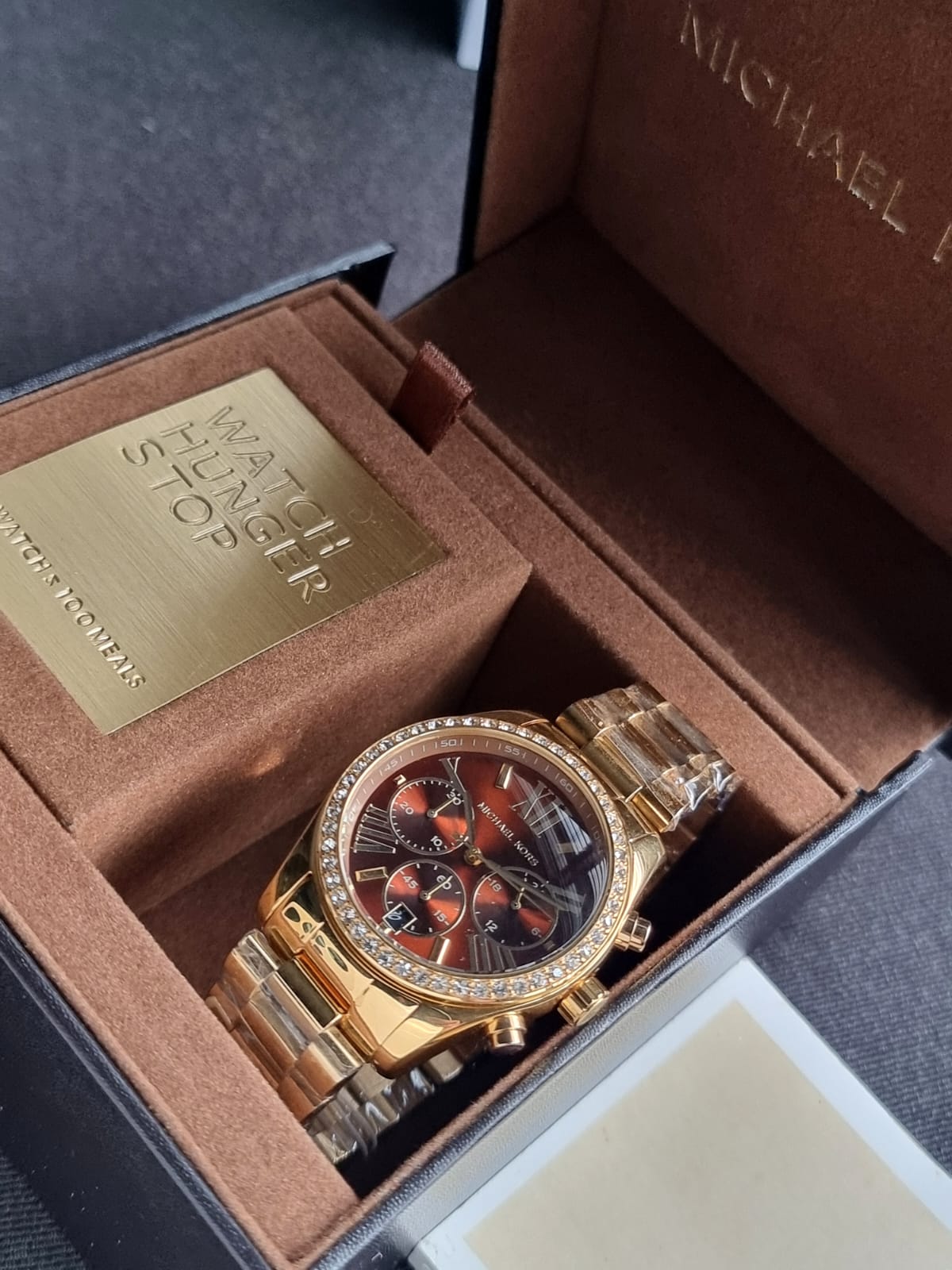 Michael Kors Lexington Lux Chronograph Gold-Tone Stainless Steel Watch MK7276