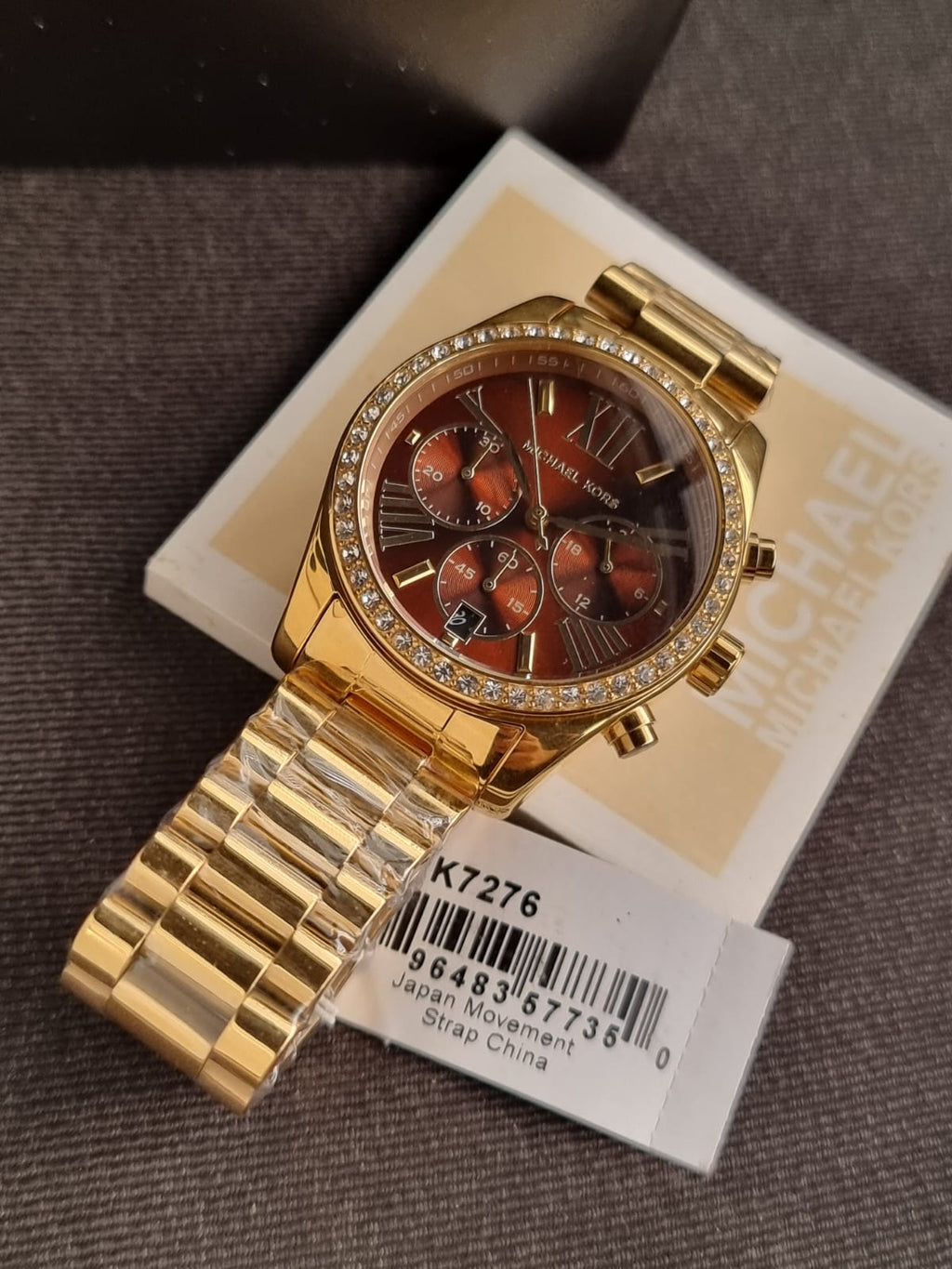 Michael Kors Lexington Lux Chronograph Gold-Tone Stainless Steel Watch MK7276