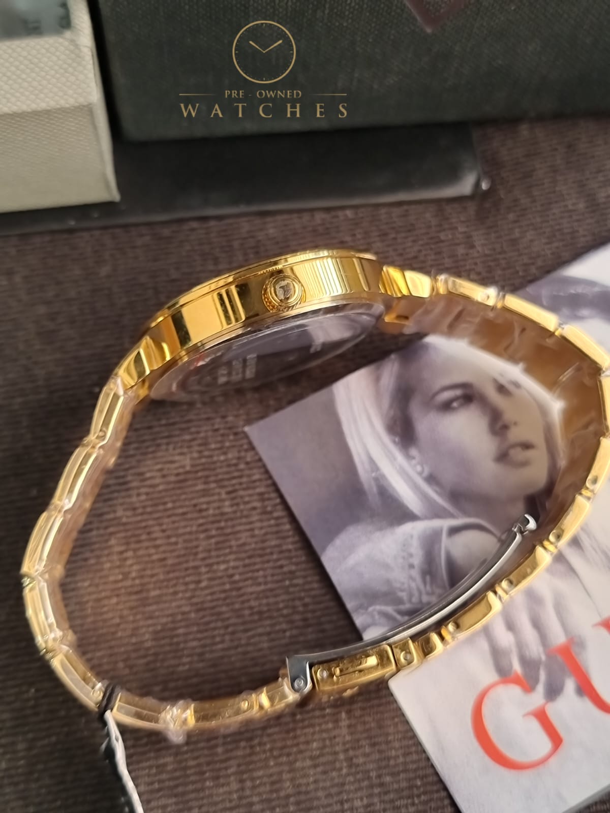 Guess Lily Collection 3 Hand Womens Analog Beige Dial Coloured Quartz Watch, Round Dial with 36 mm Case Width - GW0528L2