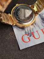 Guess Lily Collection 3 Hand Womens Analog Beige Dial Coloured Quartz Watch, Round Dial with 36 mm Case Width - GW0528L2