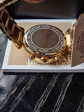 Michael Kors MK5856 Parker Gold Analog Chrono Glitz Dial Steel Women Watch