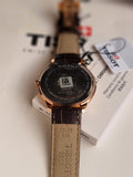 TISSOT Men’s Swiss Made Quartz Brown Leather Strap Blue Dial 42mm Watch T063.610.36.047.00