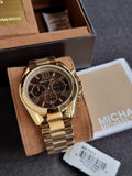 Michael Kors Women’s Chronograph Quartz Stainless Steel Espresso Brown Dial 40MM Watch MK5502