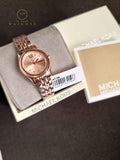 Michael Kors Lexington Three Hand Rose Gold Tone Stainless Steel Watch MK4739