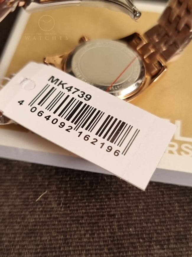 Michael Kors Lexington Three Hand Rose Gold Tone Stainless Steel Watch MK4739 Main Image