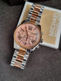 Michael Kors Women’s Quartz Two-tone Stainless Steel Rose Gold Mother Of pearl Dial 38mm Watch MK7219