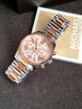 Michael Kors Women’s Quartz Two-tone Stainless Steel Rose Gold Mother Of pearl Dial 38mm Watch MK7219