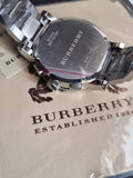 BURBERRYS the City Swiss Chronograph Stainless Steel Black Ceramic Bezel Gray Date Dial Men Watch BU9380