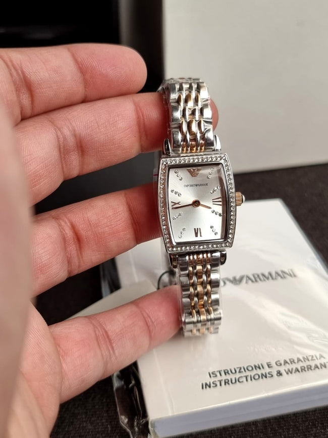 Emporio Armani Analog White Dial Women's Watch-AR11519 Hover Image