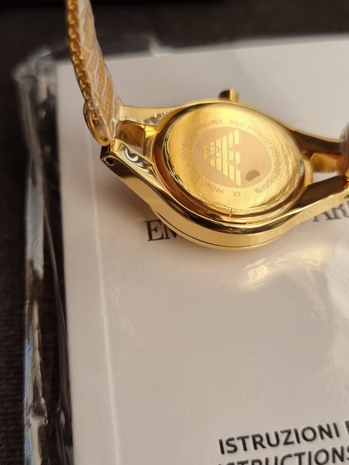 Emporio Armani Classic Gold Stainless Steel Silver Dial Quartz Watch for Ladies – AR7363
