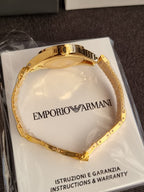 Emporio Armani Classic Gold Stainless Steel Silver Dial Quartz Watch for Ladies – AR7363